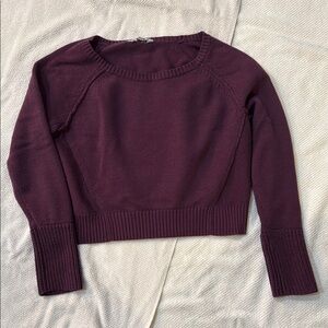 Athleta Purple Crew Neck Sweater with Long Sleeves